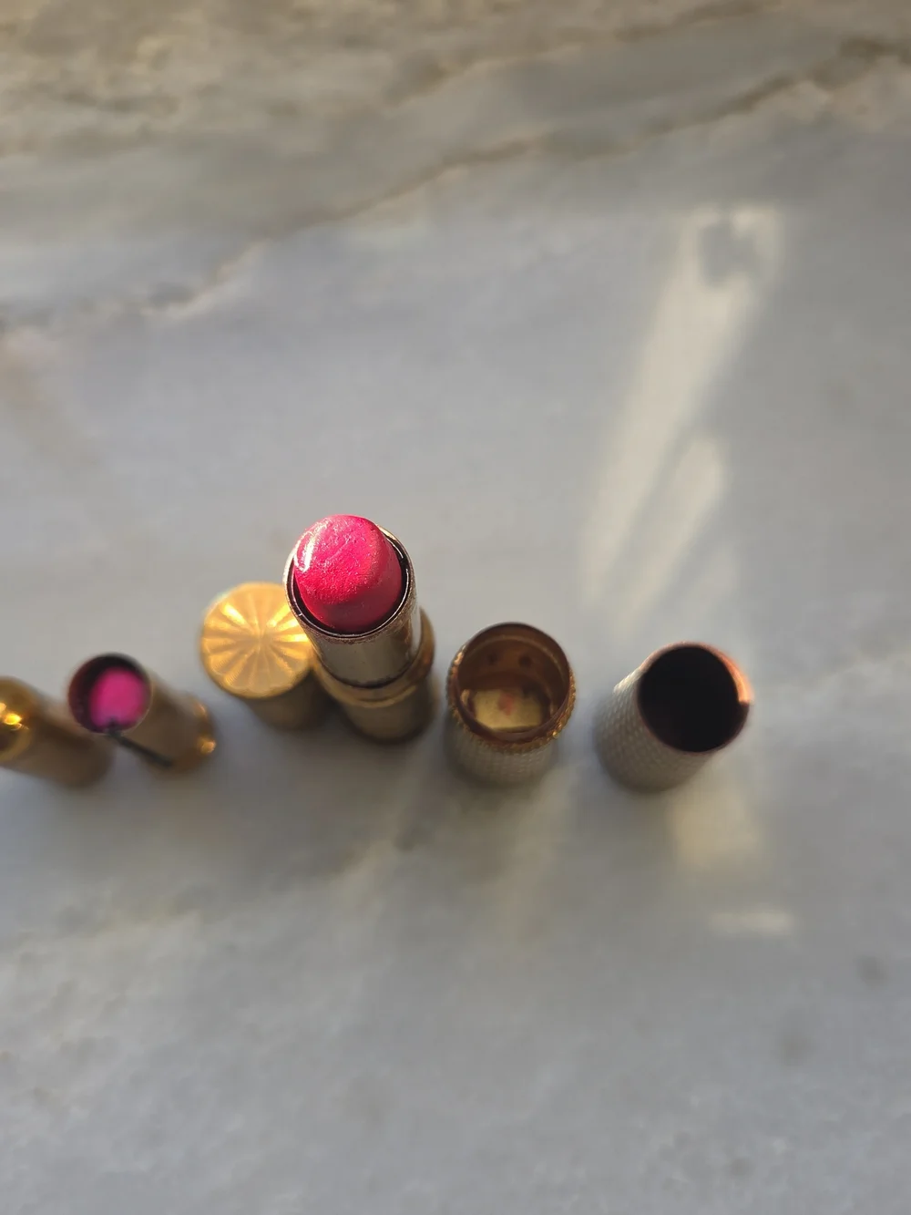 Vtg Revlon Futurama Lipstick Case Lot 577 563 Revlon Snow Rose N40